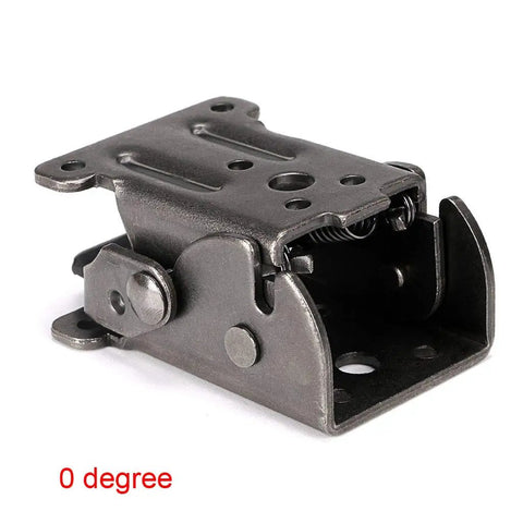 Heavy Duty Steel Folding Table Leg Brackets Pack Of 2 Self Locking Hardware For DIY Furniture Repair shown at 0 degrees angle.