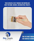 Hand using 2 inch chip brush from Chip Brush Set 24 Pack With Natural China Bristle And Durable Wood Handles for painting