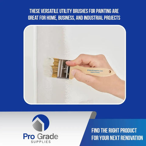 Hand using 2 inch chip brush from Chip Brush Set 24 Pack With Natural China Bristle And Durable Wood Handles for painting