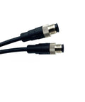 Heavy Duty M12 8 Pin Male To Male Connector Cable A Coding Straight Double Male IP67 Waterproof Fieldbus Sensor Cable 1 Meter AWG24 60V 4A