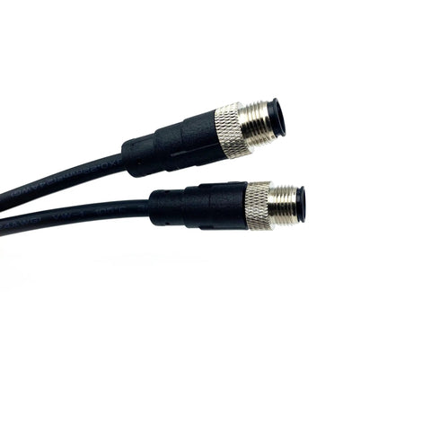 Heavy Duty M12 8 Pin Male To Male Connector Cable A Coding Straight Double Male IP67 Waterproof Fieldbus Sensor Cable 1 Meter AWG24 60V 4A