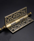 Zinc Alloy Bearing Door Hinge With Screws Silent Close For Wooden Doors And Cabinets Super Durable Cabinet Hardware That Fits Closets And Cupboards Easy Install Smooth Quiet Action Multicolor Finish, ornate brass hinge