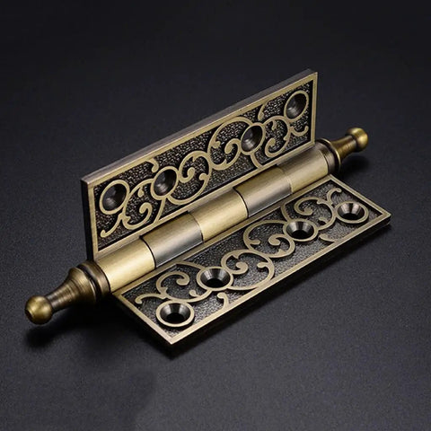 Zinc Alloy Bearing Door Hinge With Screws Silent Close For Wooden Doors And Cabinets Super Durable Cabinet Hardware That Fits Closets And Cupboards Easy Install Smooth Quiet Action Multicolor Finish, ornate brass hinge