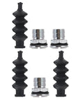 3 Pack RC Boat Push Rod Rubber Seal Bellows With Aluminum Mount 42mm Waterproof Hardware Kit components display