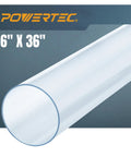 Clear PVC Dust Collection Pipe 6 Inch Diameter By 36 Inch Length One Pack Rigid Tubing For Woodworking Dust Systems And Fittings Blue Tint