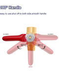Image showing 180-degree handle of 2-Pack Quarter Inch NPT Brass Ball Valve Kit With Shut Off Valve, labeled closed and open positions.