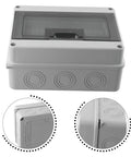 Solid As A Rock Surface Mount Distribution Box With Ip65 Waterproof Abs Housing For Outdoor Pool Villa Charging Built Tough, gray enclosure.