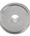 DERNORD stainless steel 304 sanitary end cap with central bore for 2 in x 1/2 in tri-clamp