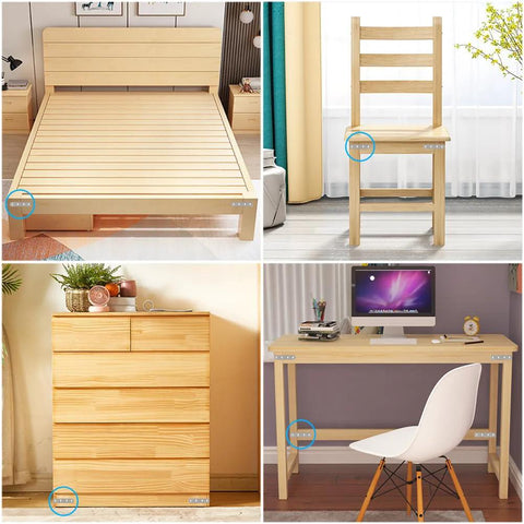 24 Pack Straight Brace Brackets 3 Inch Stainless Steel Flat Mending Plates For Wood Furniture With Screws used on bed, chair, dresser, desk