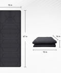 Full Body Massage Pad For Bed With 10 Vibration Motors And 5 Massage Modes, Heated Mattress Pad shown in foldable and open size