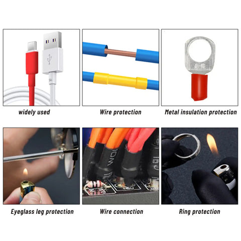Dope 127 Pc Black Heat Shrink Tube Kit for wire repairs, connectors, ring terminals, and insulation sleeves