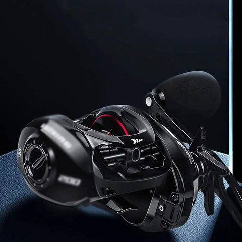 Offshore Fishing Reel 2000 Type With Magnetic Brake System and Anti Explosion Line, sleek black design and comfortable grip