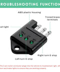 4 Pin Trailer Wiring Tester With LED Indicators, 4 Way Straight Connector For Flat Trailer Lights, Quick Continuity Test Circuit Tester, Pro Grade Durable Car Accessory For DIY Towing Wiring, ABS plastic housing
