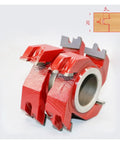 Professional Tungsten Carbide Wood Shaper Cutter For Door Making And Finger Jointers cut detail showing thick carbide blades.