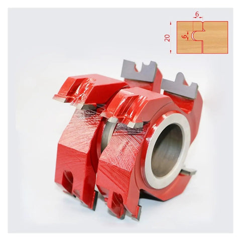 Professional Tungsten Carbide Wood Shaper Cutter For Door Making And Finger Jointers cut detail showing thick carbide blades.