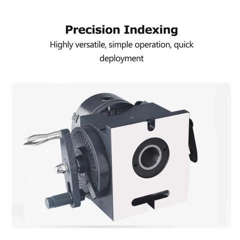 Versatile Milling Machine Indexing Head With Tailstock And Indexing Plate For CNC Milling, 1 To 40 Reduction, 6 Inch Plate