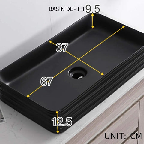 Heavy Duty Ceramic Pedestal Sink With Deep Matte Dark Green Basin, Scratch Resistant Bathroom Washbasin Built Tough As Nails showing dimensions.