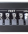 Distance Measuring Wheel 12.5 Inch Diameter Belt Driven Counter with feet and tenths readouts for precise outdoor gauge.