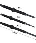 Pro Universal Blind Hole Internal Bearing Heavy Duty Complete Puller Kit With Secure Snap Fastener Lock So You Never Drop Parts While Yanking Wheel Hub Motors Out Of Cars Motorcycles E Bikes For Your Home Or Shop Work Without The Hassle. M12 M14, 192mm steel puller rods