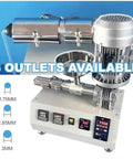 Desktop 3D Printer Filament Extruder Machine showcasing three outlets for 1.75MM, 2.85MM, and 3MM filament on a compact frame.