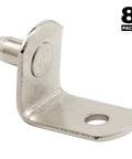 5mm Steel Nickel Plated Shelf Support Pegs 8 Pack For Cabinets And Bookcases Sturdy Durable Shelf Pins With 11/16 Inch Seat And 5/32 Inch Hole