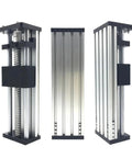 Nema 23 Stepper Motor Plus Dm556 Driver Linear Rail Ball Screw Sliding Table Stage With 50 To 300 Mm Stroke showing three views of aluminum linear stage.