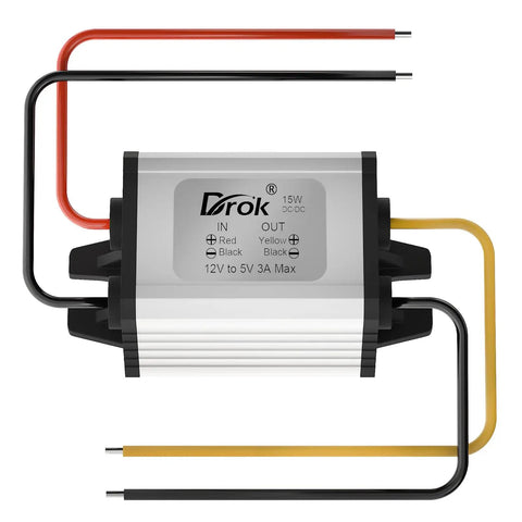 Waterproof 12V To 5V Buck Converter With 8 To 35V Input Delivers Stable 5V At Up To 3A 15W No Fuss Power Supply For Car Audio LED Displays
