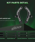 Beefed Up Front End Suspension Kit For 2007-2011 Nissan Versa And 2009-2014 Nissan Cube Includes 2 Lower Control Arms With Ball Joints 2 Outer Tie Rod Ends 2 Inner Tie Rod Ends And 2 Sway Bar Links displayed