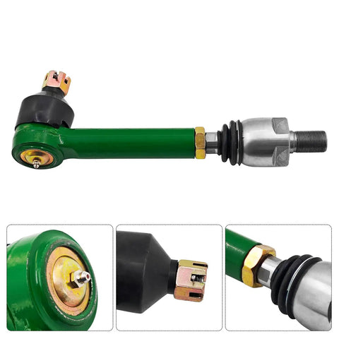 Beefy Tie Rod Kit Fits Tractor Models 6115D 6420 6320 6120 6220 6415 6215 6520 6603 And More For Rock Solid Steering, Easy Install, Durable Alloy Build, Real Value For Everyday Field Work green alloy tie rod with threaded end