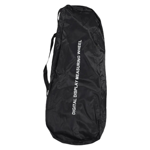 Saluaqui Digital Measuring Wheel High 9999 9M 9999 9FT Telescopic in a black carrying bag, ideal for transport.