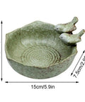 Ceramic Bird Bath Bowl For Outdoor Garden Waterer And Feeder Sturdy Bird Water Dish Easy To Clean Attract Birds To Your Backyard.