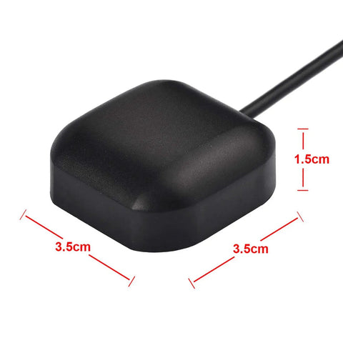 Black Active Car GPS Antenna With SMA Male Connector Waterproof Magnetic Mount Three Meter Cable Ideal For Car Stereo Radio