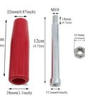 Red M10 Threaded Revolving Hand Wheel Handle With Nut for Lathes Furniture Repair, 100mm long Bakelite handle, M10x100 dimensions
