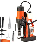 Beast 1100W Magnetic Drill Press With 35mm Boring Diameter Portable Electric Mag Drill Base and accessories for metalworking.