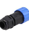 Beast Mode Waterproof M23 Connector With IP67 Rating For Outdoor Motorcycle And Ebike Charger Sockets Featuring Male Plug Design, black and blue.