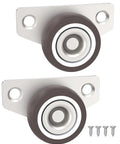 1.25 Inch Side Mount Caster Wheels Set Of 2 Low Profile Mini Casters With Silent Rolling for Small Furniture in metal and rubber