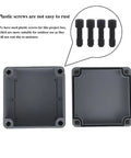 Set Of 6 IP65 Waterproof Junction Boxes 4x4x3 Inches ABS Plastic Dustproof Outdoor Electrical Enclosures For Conduit Projects, plastic screw detail