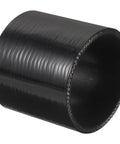 Rock Solid Black 3 Inch Silicone Hose Coupler Fitting For Hydraulic Equipment Replacement Jobs straight black silicone hose coupler