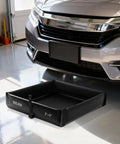 Spill Containment Berm Folding Duck Pond for Oil Changes and Under Drip Protection, Portable Tray, Black 2 by 2 Feet in garage
