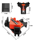 Corner Clamp for Woodworking 90 Degree Right Angle Clamp Set Four Pack Adjustable Spring Loaded Wood Clamps dimensions