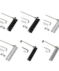 Automatic Rebound Door Closer For Home Use Surface Mounted Spring Closer with adjustable hinge, black and silver finish.
