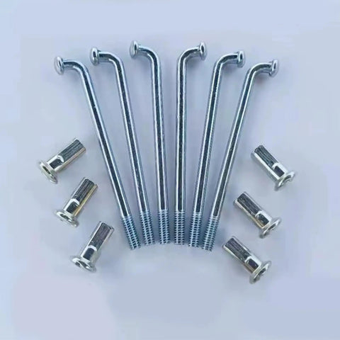 Set Of 20 4Mm Diameter 8G Spokes With Nipples For Electric Vehicles Beefed Up Heavy Duty Rust Resistant Steel Spokes For Motorcycles And E Bikes