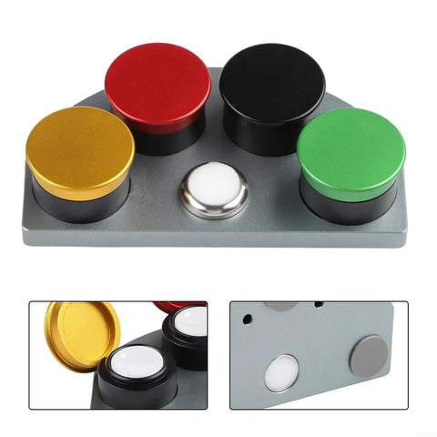 Four Compartment Watch Oil Cup with color-coded wells for quick lubricant application, pro grade metal horology tool for repairs