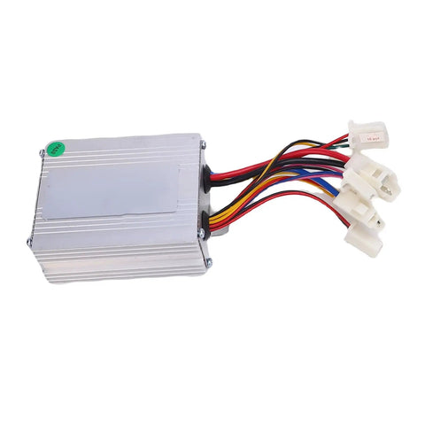 500W Brushed Motor Speed Controller Kit With Aluminum Alloy Throttle Grip Set For Electric Bikes Trikes And Motorcycles 12V Compatible Easy Install Today showing controller unit with wires
