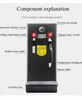 Heavy Duty Commercial Steam Boiler For Bubble Tea Shops Automatic Electric Hot Water Heater panel with controls and gauges.