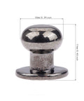 10 Pack Mini Drawer Knobs Zinc Alloy Black 0.39x0.43 Inches Durable Small Cabinet Pulls close-up view