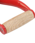 Close-up of Y Shaped Shovel Handle Replacement With Plastic And Wooden Grips For Garden Digging And Raking Snow Removal