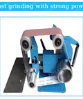Beefy 750W/1100W Belt Sander And Polisher For DIY Wood Metal Projects, 915x50mm Desktop Grinder, shown in side view