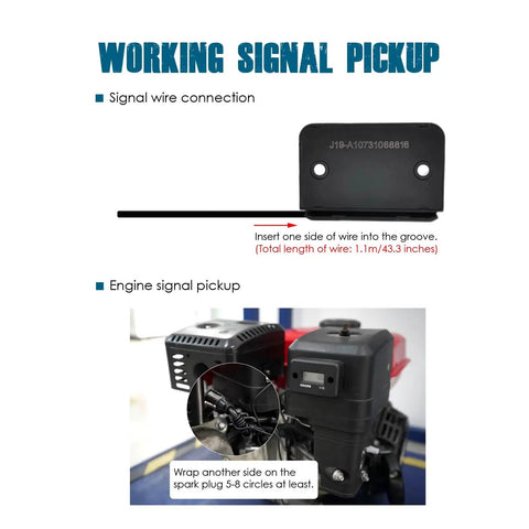 Digital Hour Meter For Gas Engines Waterproof Design Keeps Tabs On Engine Hours For Lawn Mowers Generators Signal Pickup