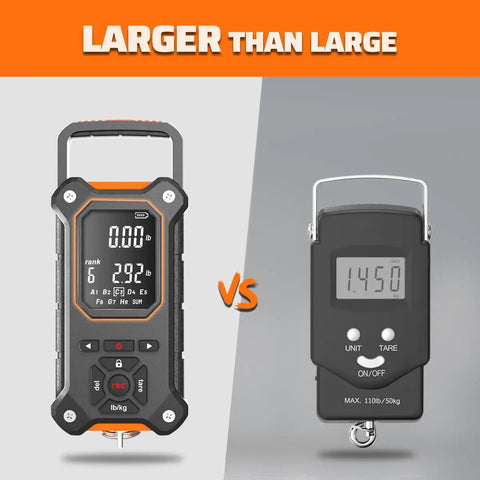 Tournament-Ready Digital Fishing Scale With Auto Rank And 8 Storage Slots vs traditional scale comparison